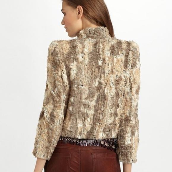 Alice + Olivia Faux Fur Cropped Jacket - Picture 7 of 8